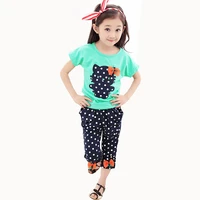 summer 2022 girls clothes sets outfits kids baby short sweatshirt pants 2pcs fashion children clothing suits 3 4 5 6 7 8 years