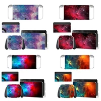full body protective cover skin decal compatible nintendo switch oled game console controller decor 1set starry colorful sticker