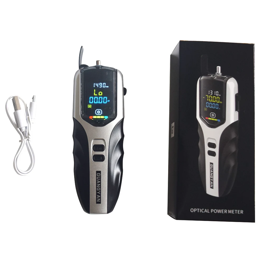 

Precision Rechargeable Battery Optical Power Meter Color LCD Screen Mini Power Meter with Flash Light