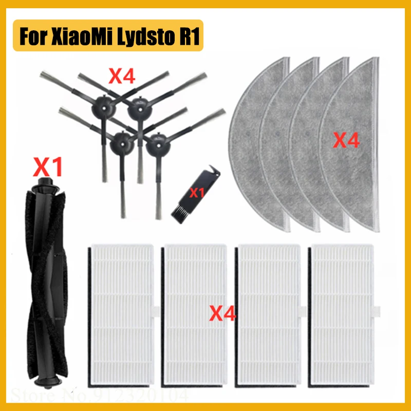 

For XiaoMi Mijia Lydsto R1 Main Brush HEPA Filter Side Brush Washable Mop Rag Cloth Accessories Robot Vacuum Cleaner Spare Parts