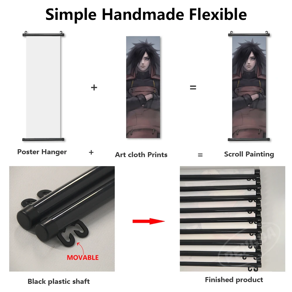 Персонажи анимации домашний декор Наруто печать на стене Искусство Японский