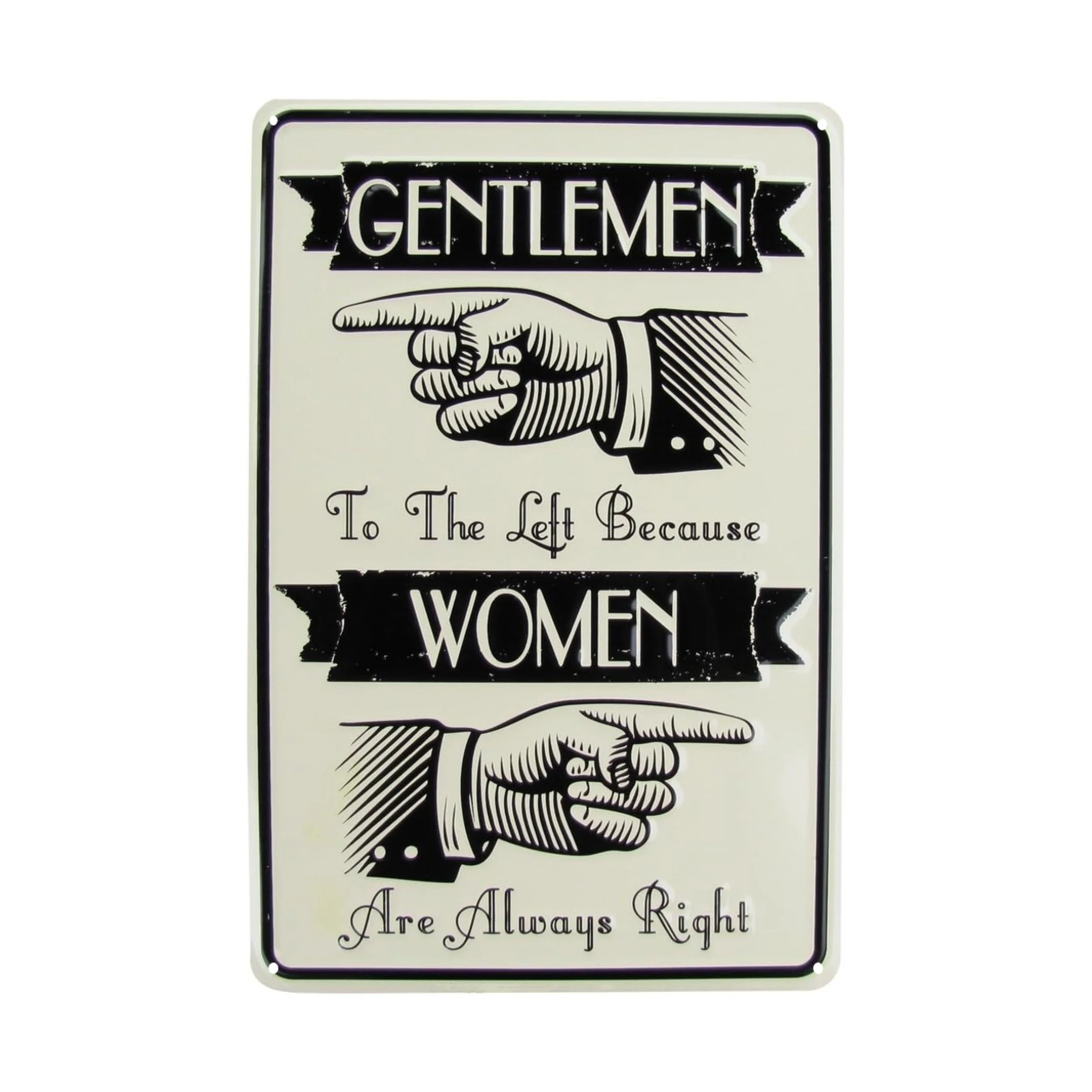 

"Men Left Women Always Right" Metal Tin Sign (8''x12''/20cm*30cm), Novelty Vintage Plaque Decor, Home Decor, Room Decor