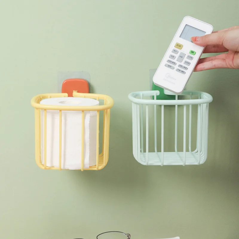 

Punch-free Wall-Mounted Storage Basket Bathroom Shower Shelf Toothbrush Holder Kitchen Drain Storage Basket Hanging Organizer