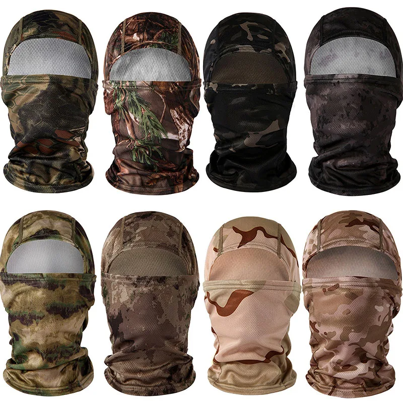 Тактическая маска полного лица с камуфляжем балаклава для военных игр CP Military Hat Охота Велосипед Велоспорт Армия Бандана Шарф на шею.