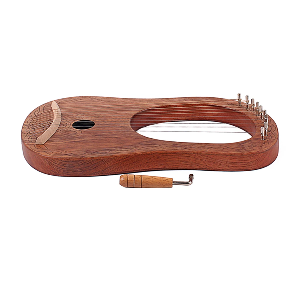 

10 струн Lyre Harp фортепиано профессиональные тренировочные Струнные инструменты интересный деревянный музыкальный инструмент праздничные п...