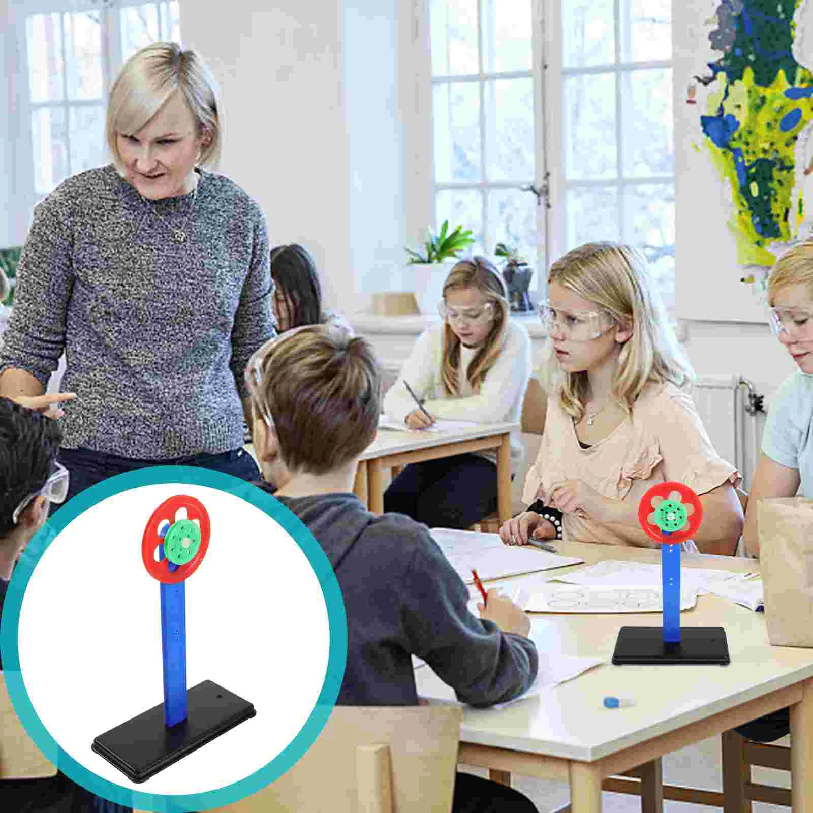 

Physics Science Toy School Bus Kids Educational Toys Kickstand Stands Axles Gear Experimental Accessories Children