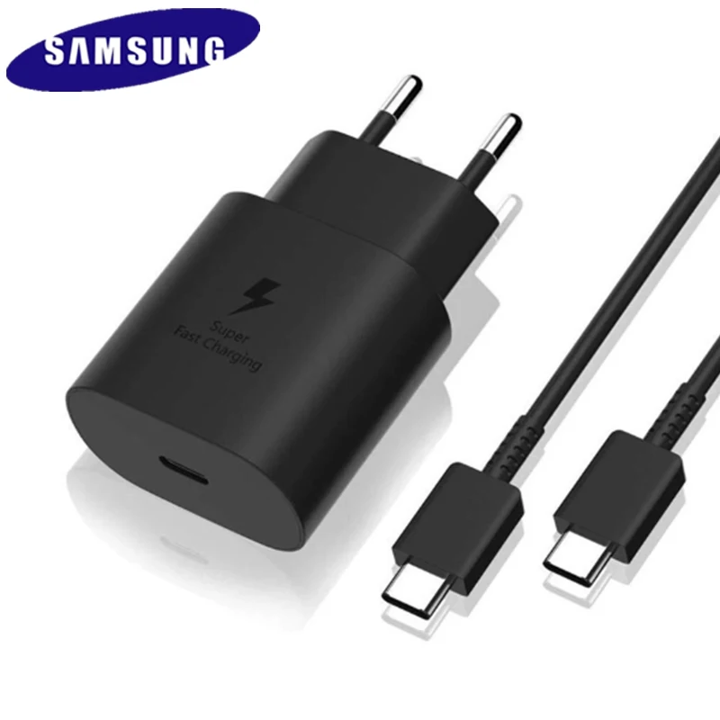 

Original Samsung Fold 3 4 Flip 4 5G 25W Charger Super Fast Charge Usb Type C Pd PPS Quick Charging EU/US For Galaxy S21 1M Cable