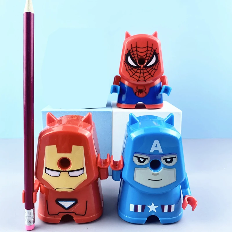 

Diseny Marvel Pencil sharpener School Supplies Stationery Items Anime cartoon Captain America Spider-Man Iron Man Children Gift