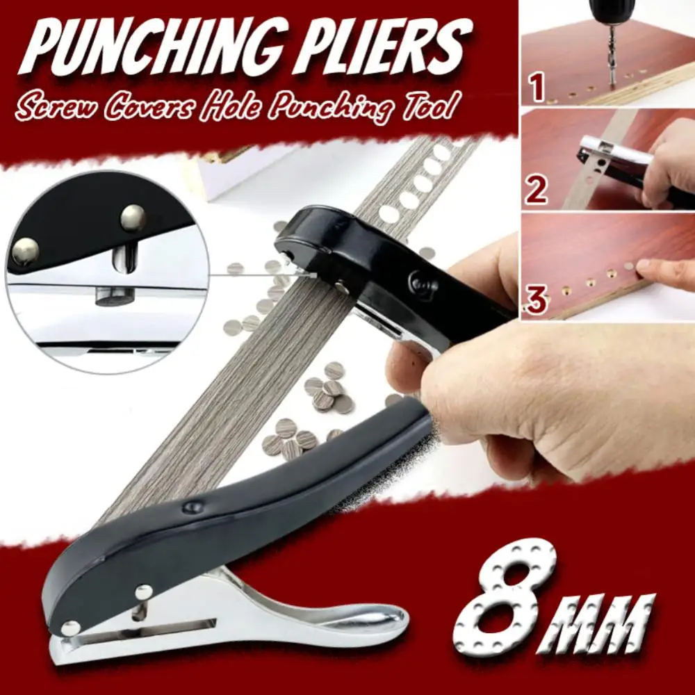 

Punching Tool 3MM 6MM 8MM 10MM Hole Edge Banding Punching Pliers Screw Hole Hat Woodworking Tool Leather Hole Punch Hole