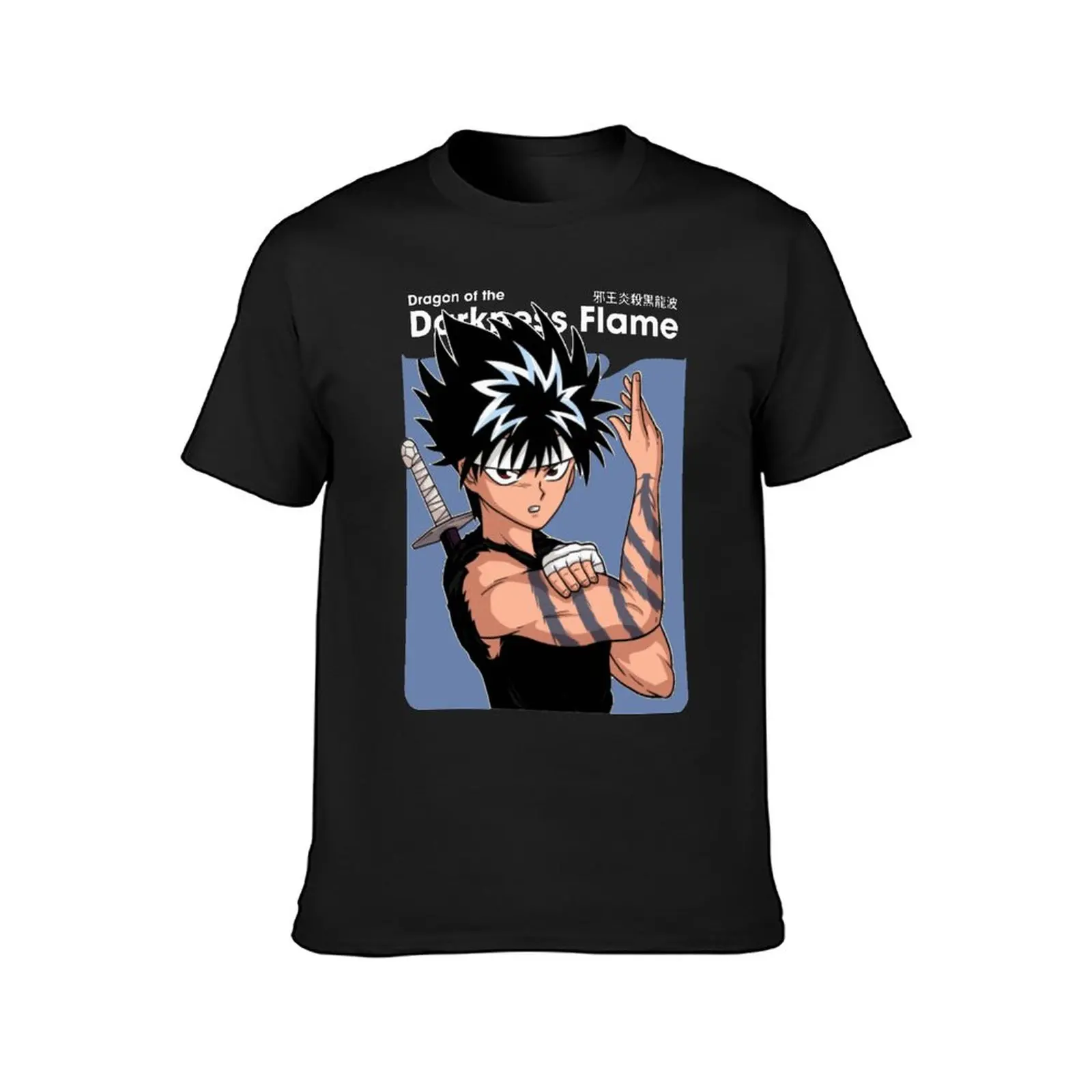 

Hiei Darkness Flame T Shirt Yu Yu Hakusho Harajuku 100% Cotton T-Shirt O Neck Graphic Streetwear Clothes for Men Big Size Tees