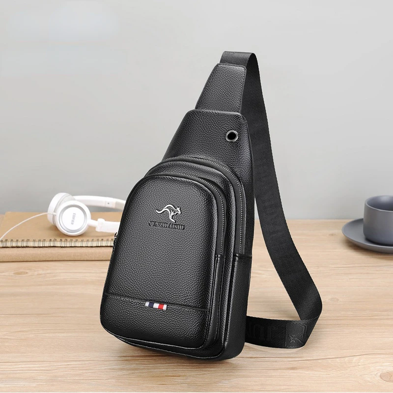 

2022 New Casual Fashion Crossbody Chest Bag Men's Leather Bag Travel Shoulder Bag Daypack Male Messenger Bags belt bag рюкзак