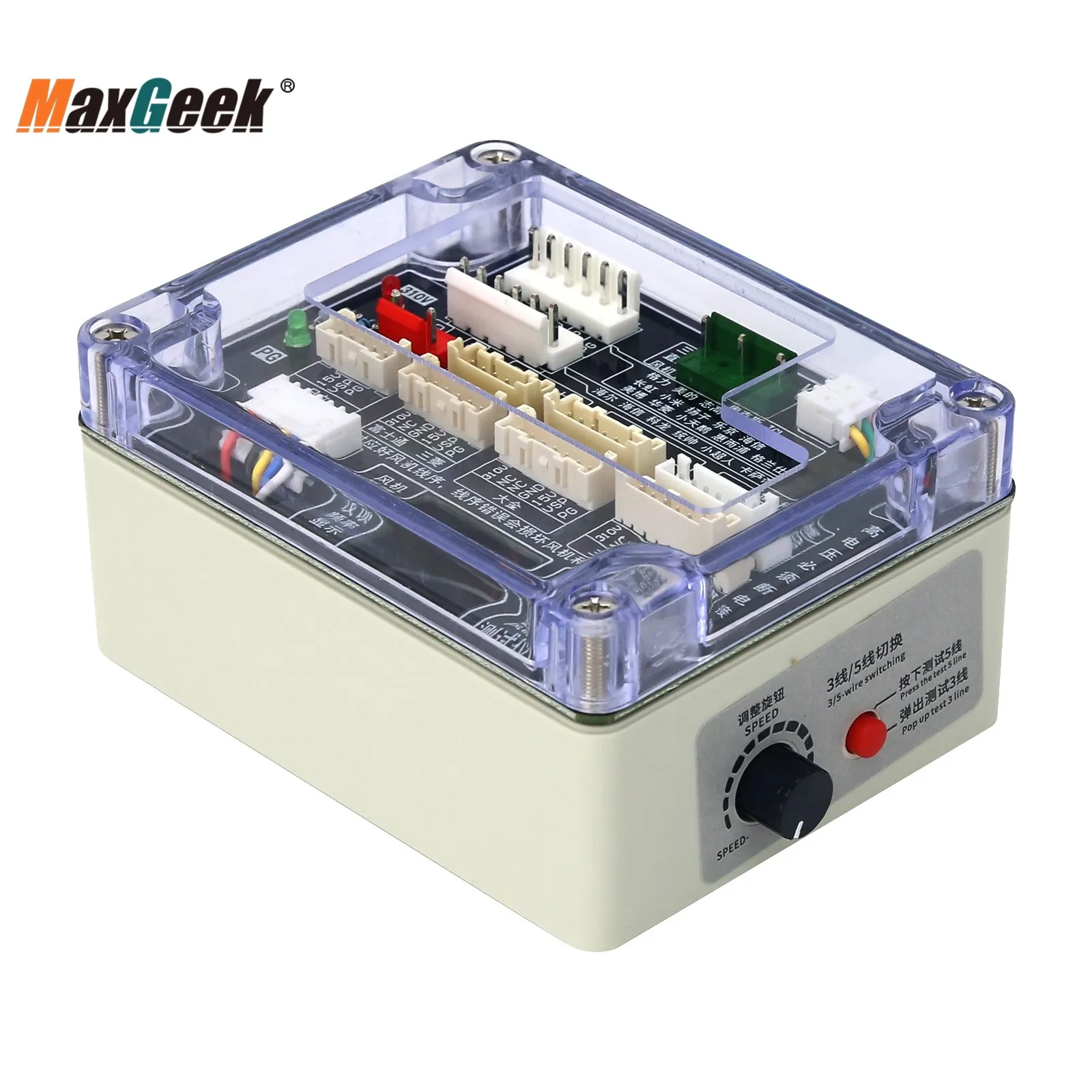 

Maxgeek UVW 3-проводной/310 В 5-проводной универсальный детектор вентилятора постоянного тока со светодиодным дисплеем для кондиционера, драйвер двигателя, тестер вентилятора