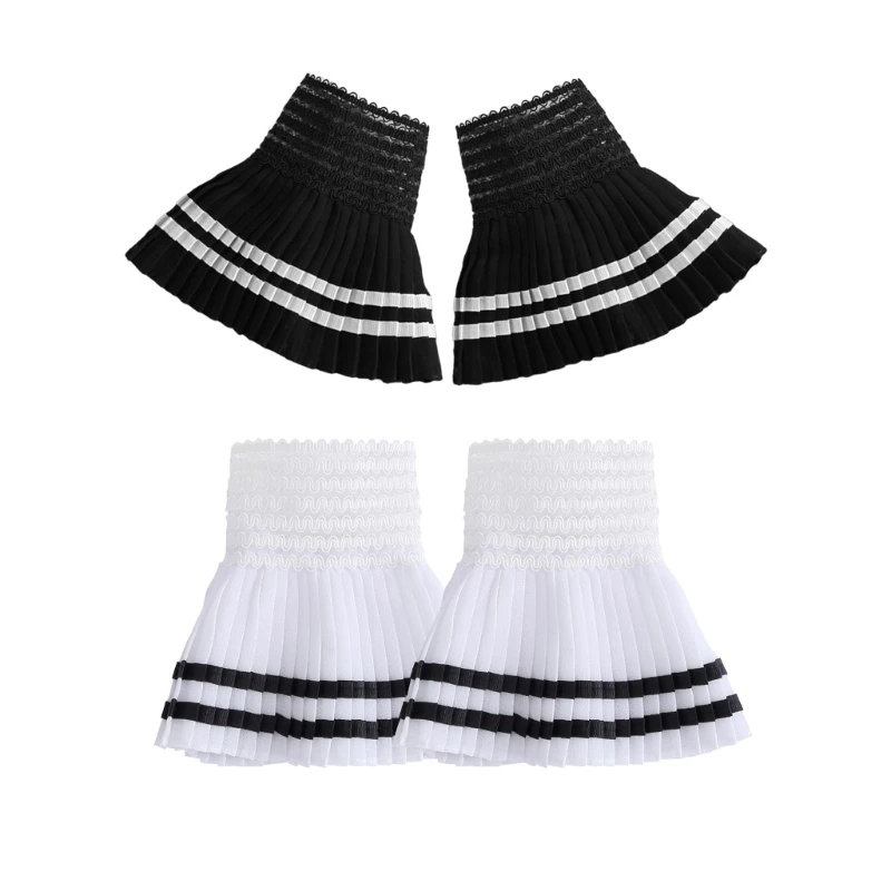 

Detachable Wrist Cuffs for Women Fashion Pleated Cuffs Fashion Fake Sleeve Cuffs NEW