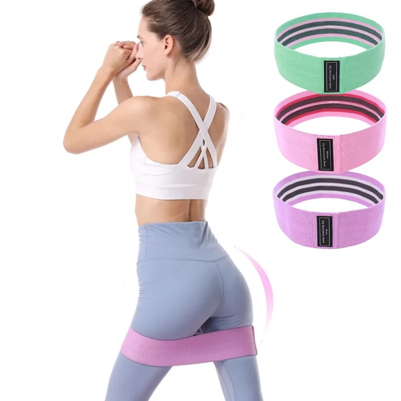 

Booty Fabric Resistance Bands Set Hip Exercise Loops Elastic Bands Fitness Gym equipment Sports Legs Glute And Thighs Training