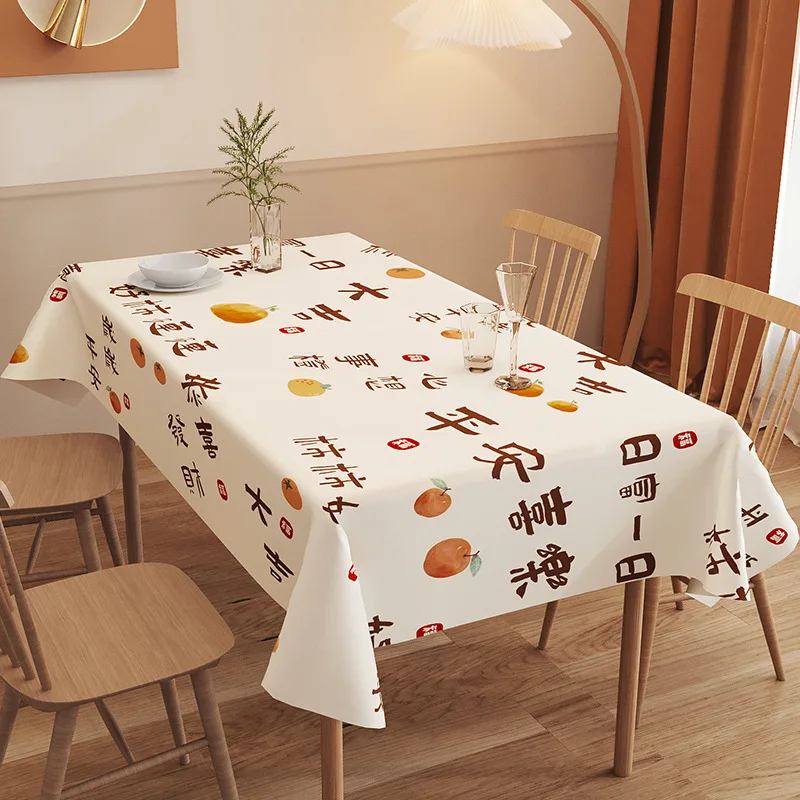 

Японская скатерть, водонепроницаемая и маслостойкая прямоугольная скатерть, сетчатая красная скатерть, домашний кофейный столик, коврик Tapete