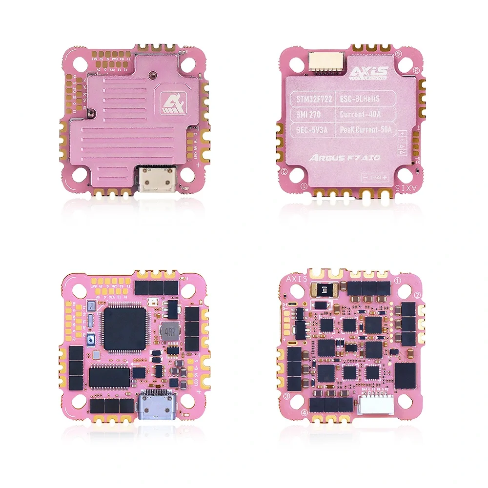 Фото Axisflying Argus F7 AIO F722 FC + 40A 3-6S blheli _ S ESC 25x25 с алюминиевым корпусом для Cinewhoops, запчасти для FPV Freestyle Drone №5