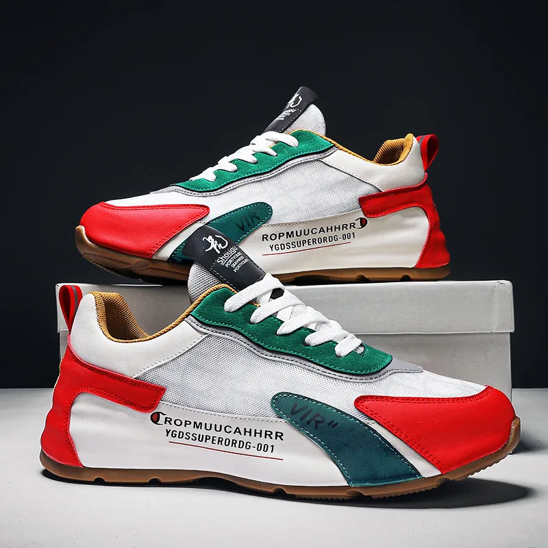 Кроссовки мужские кожаные сетчатые люксовые дизайнерские Сникерсы модная