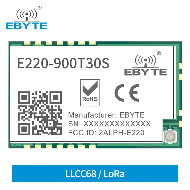 Модуль LoRa LLCC68, 868 МГц, 30 дБм, Диапазон действия 10 км