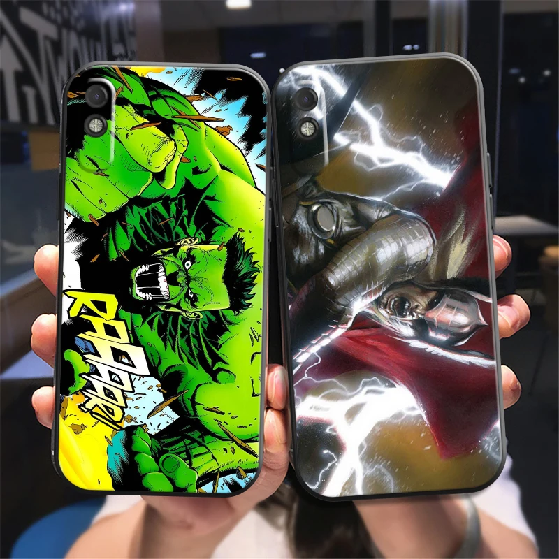 

Popular Marvel Phone Case For Xiaomi Redmi 7 8 9 9A 9C 9T Note 9 9T 9S 10 10 Pro 10S Soft Funda Black Carcasa Back