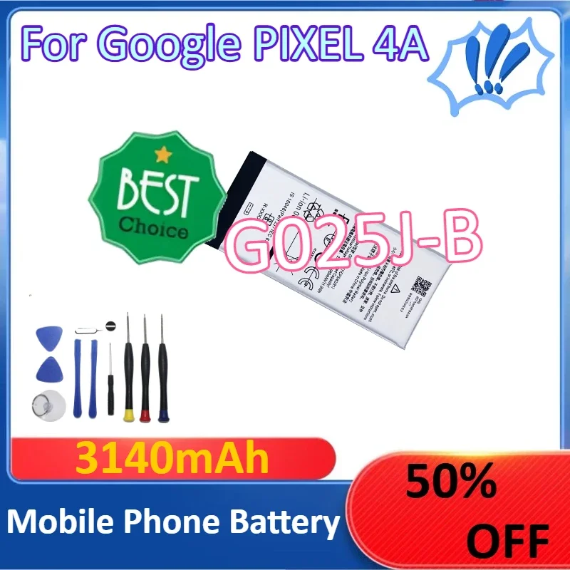 Фото [G025J‑B] для аккумулятора мобильного телефона Google PIXEL 4A 3140 мАч + инструменты №1