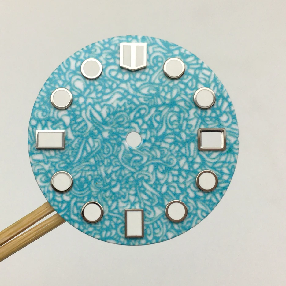 No Logo 28.5mm Watch Dial Replacement Modification Luminous for NH35A Movement, 3 Hours, 3.8 Hours, 00 Hours Watch Accessories