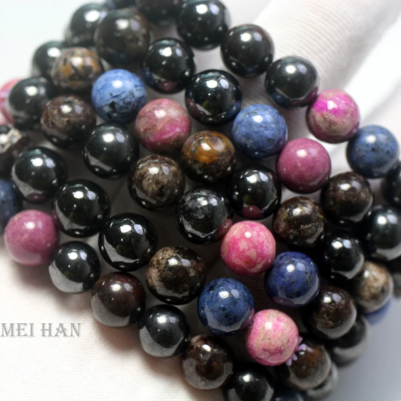 Meihan Free Shipping Rare Natural South Africa Sugilite Smooth Round Loose Beads Bracelet For Jewelry Making Design |