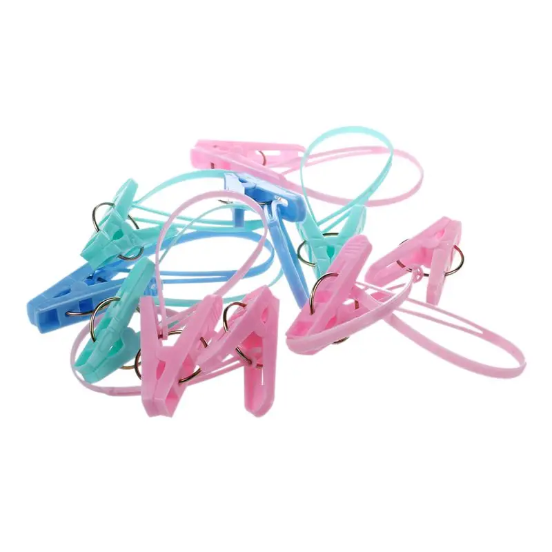 

Household Clothespins Clothespin, Plastic, Random Color, 10 Pcs