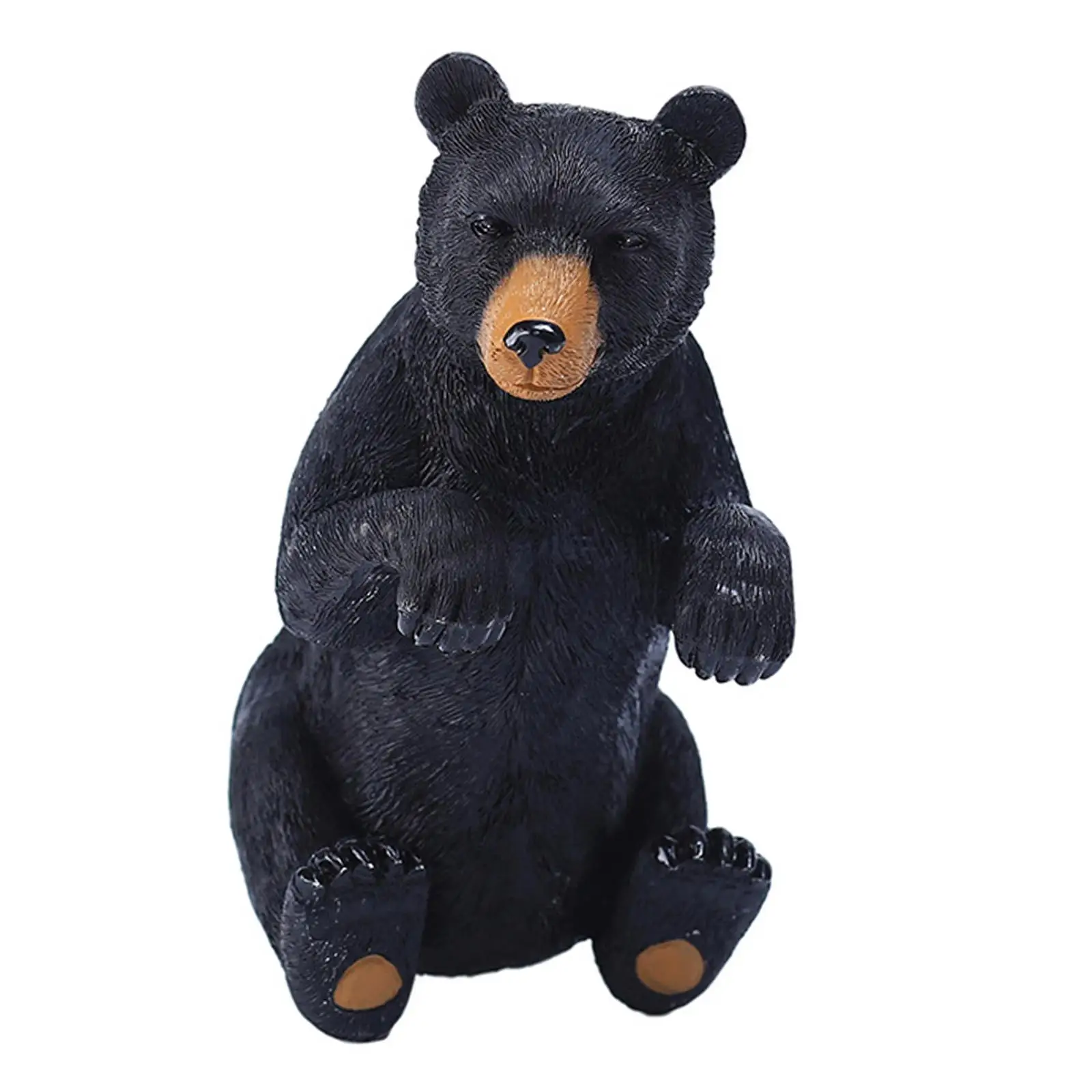 

Garden Black Bear Statue Crafts Plant Pot Huggers Figurine for Patio Flower Pot Decoration