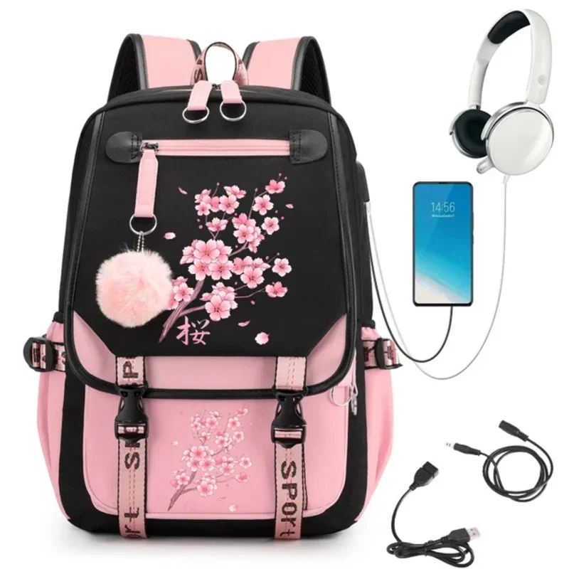 Kawaii школьный рюкзак для девочек милая школьная сумка падающая Сакура вишневый