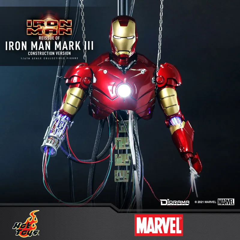 

Hot Toys Iron Man: 1/6Th Scale Mark Iii (Construction Ver) Final Product / By Plastic Enemies & Dick Po Action Figure Toy Gift