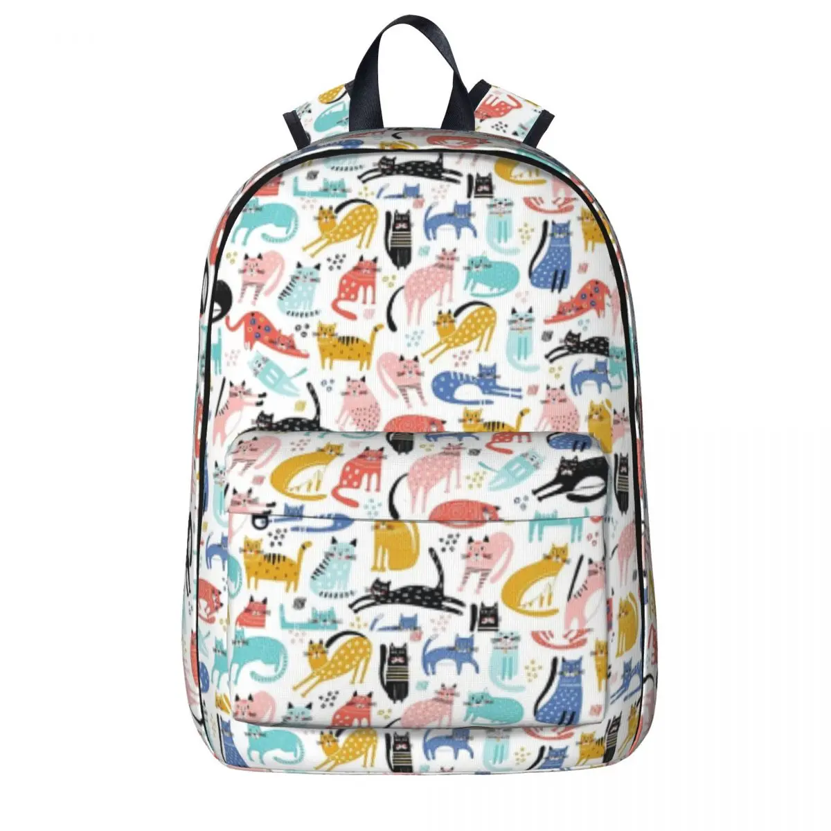 

Cute Colorful Cat Pattern Artwork Backpacks Large Capacity Book bag Shoulder Bag Laptop Rucksack Travel Rucksack School Bag