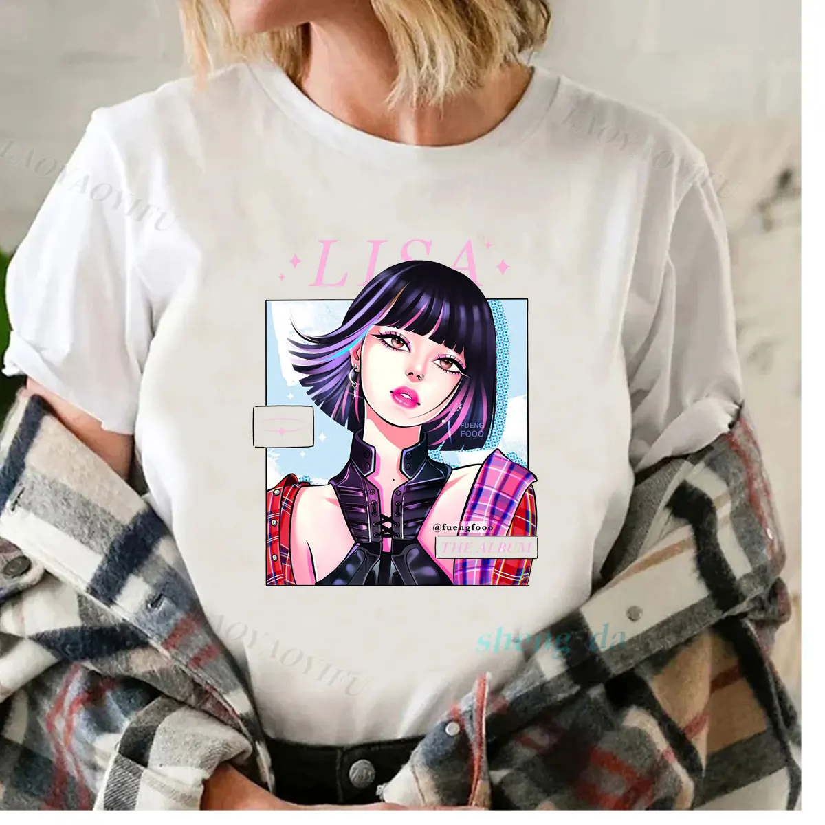 Женская одежда Lalisa Manobal Y2k для подростков футболка с надписью Superstar Лиза верхние