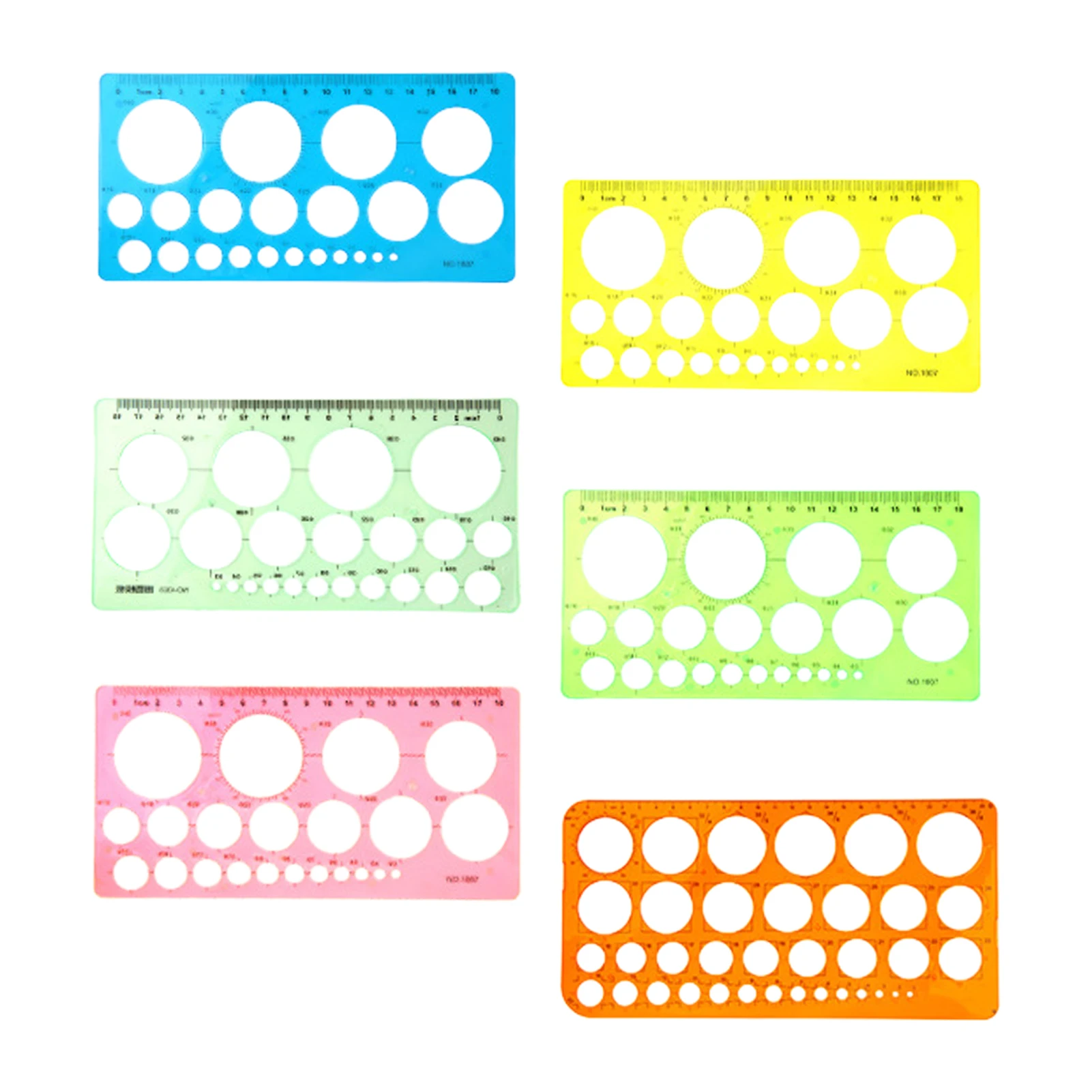 

Трафареты пластиковые многоразовые для рисования, линейка для дома и офиса, подарок для студентов и школьников, 6 шт.