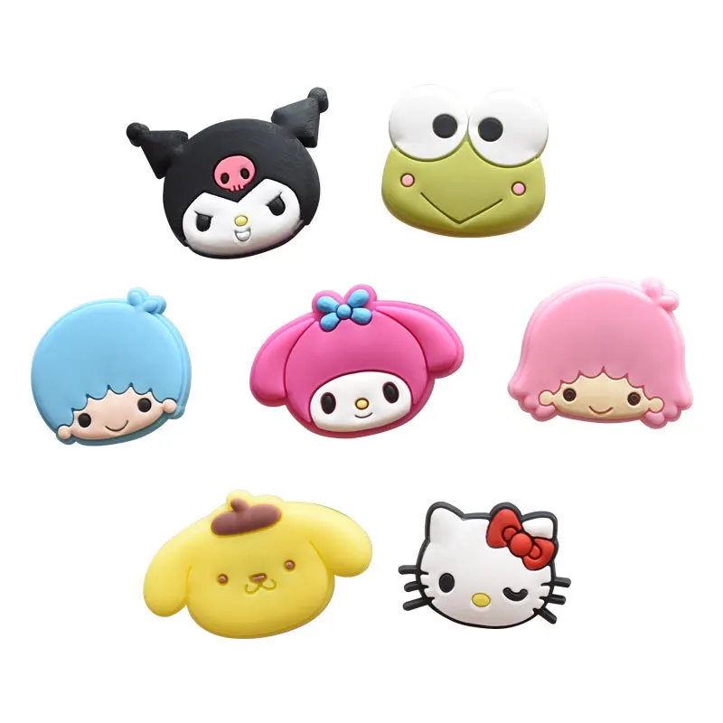 

1PCs Cute Hello Kitty My Little Shoe Ornament PVC Soft Rubber Hole Shoes Shoe Buckle Children's Shoes Decoration