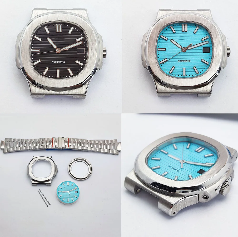 

NH35 Case Sapphire Glass Watch Hands Green Luminous Watch Accessories Stainless Steel Case Suitable for NH35 NH36 Movement