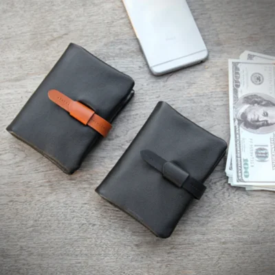 

ALAVCHNV New Original Handmade Men's Casual Short Wallet Japanese Leather Multifunctional Tanned Leather Wallet BR3444