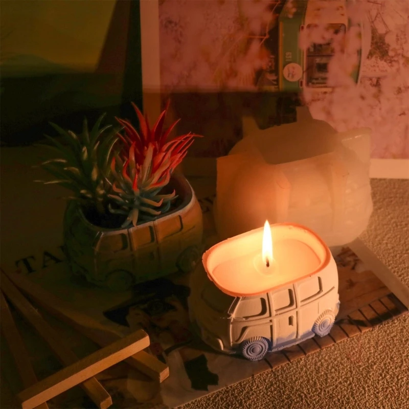 Простая в использовании силиконовая форма для автобусов и автомобилей цветочных