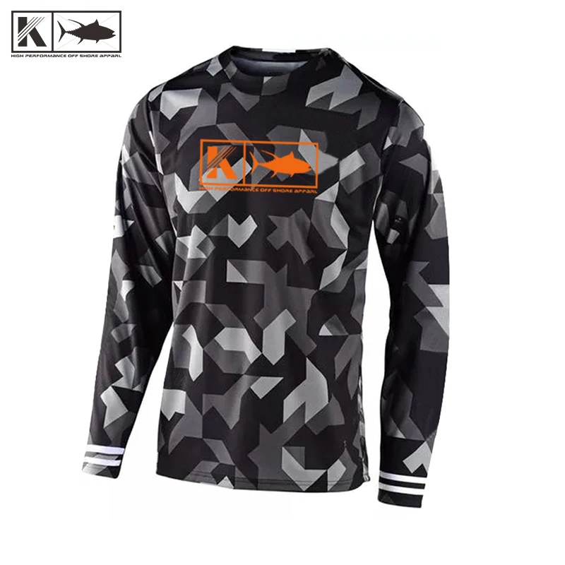 

Популярные рыболовные футболки KOOFIN, летняя мужская футболка с защитой от солнца Upf 50, дышащая