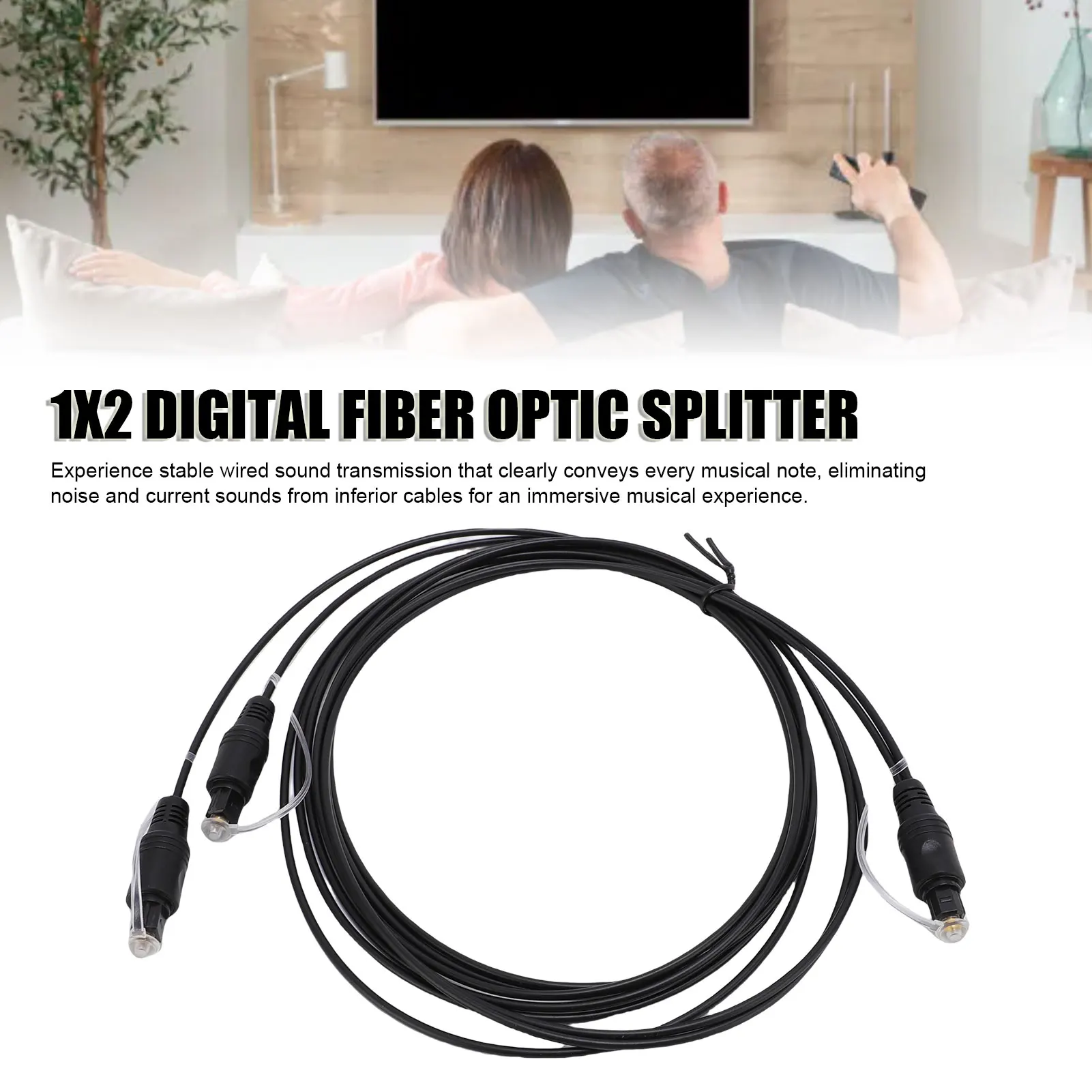 Оптический цифровой сплиттер 1x2 SPDIF для кабеля Toslink, оптоволоконный аудиокабель-сплиттер для домашнего кинотеатра, HDTV, колонок (art.: 3920d8093ef11) - 3920d8093ef11