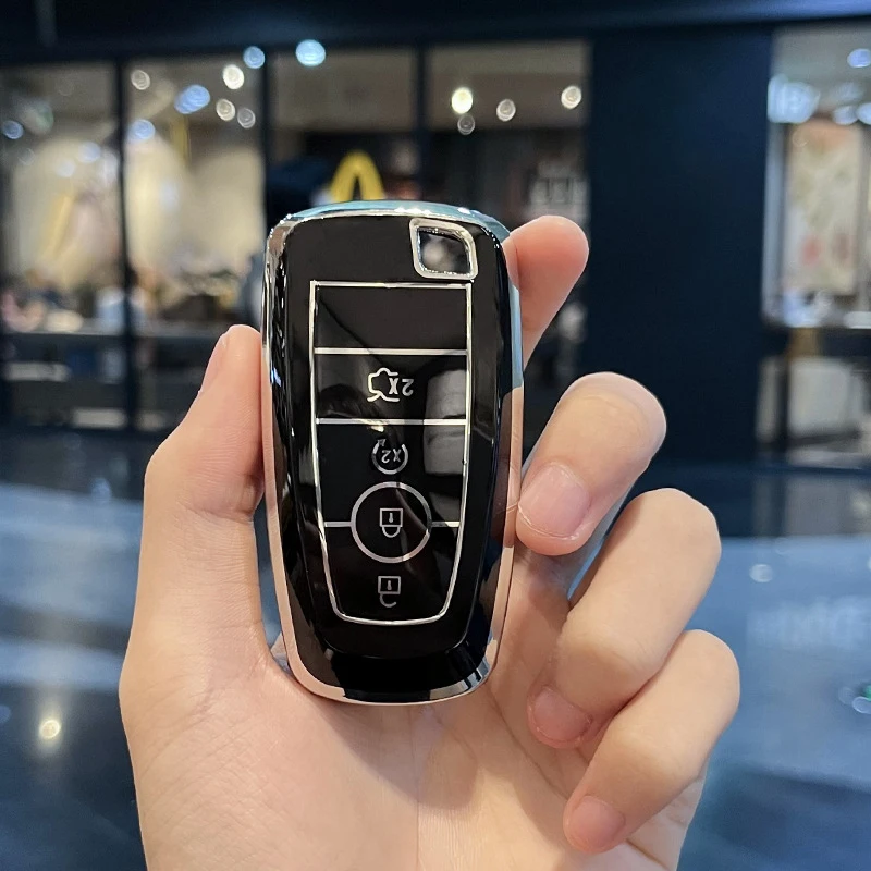 

3/4/5 кнопок, держатель брелока из ТПУ для Ford Fusion Edge Mustang Explorer F150 F250 F350 F450, защитный чехол для автомобильного ключа