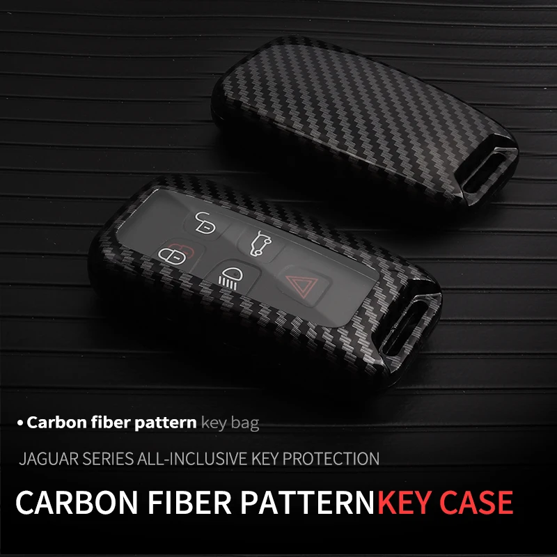 

Suitable for Jaguar XEL ABS Carbon Fiber Key Case 15-23 XFL F-TYPE Premium All-In-One EF-PACE Car Key Accessories