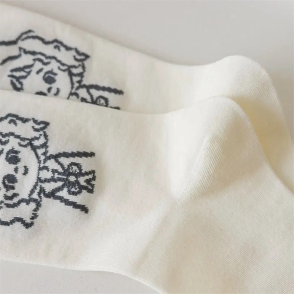 3 пары мягких однотонных хлопковых носков с героями мультфильмов дышащие женские