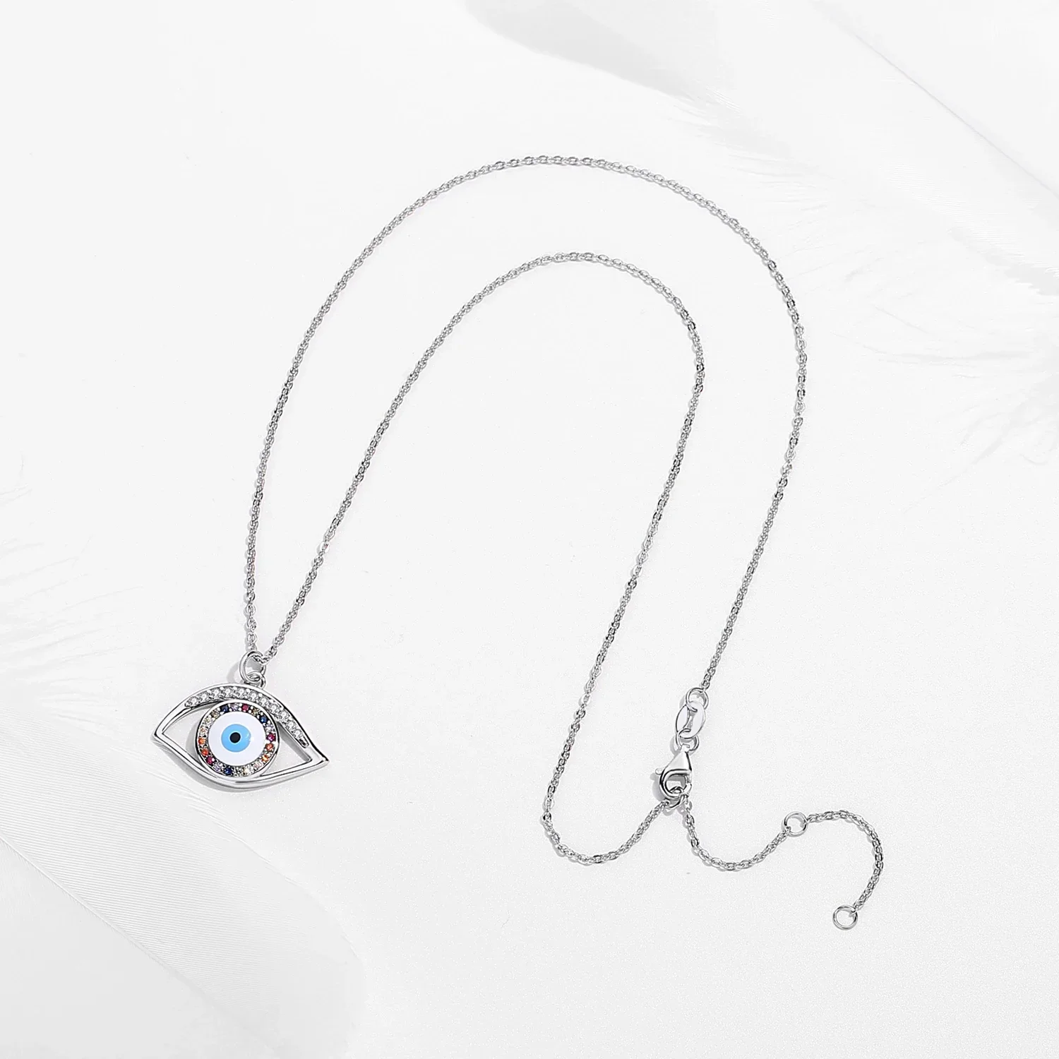 Tongzhe турецкое ожерелье от сглаза для женщин смола голубой глаз стерлинговое