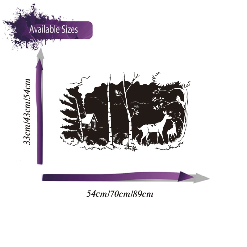 Большой джунгли лес олень кемпер автодома наклейка на автомобиль дикая природа