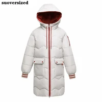 oversized 3xl hooded cotton padded warm thick coat women mid length parkas snow wear overcoat windbreaker jacket bread sobretudo