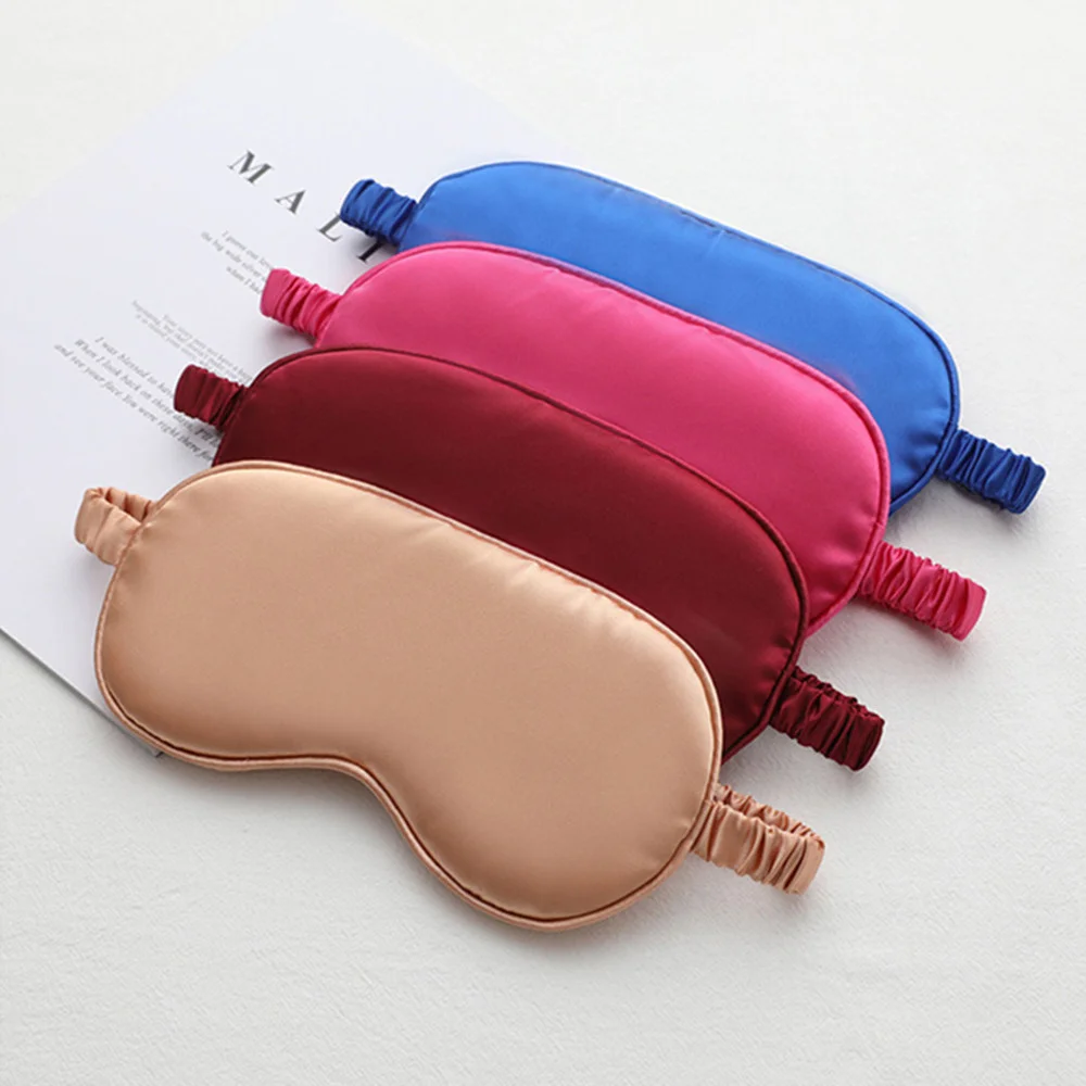 

1pc New Soft Eyeshade Faux Silk Sleeping Eyepatch Nap Relax Rest Eye Patch Shading Eyeshade Health Sleeping Aid Sleep Eye Mask