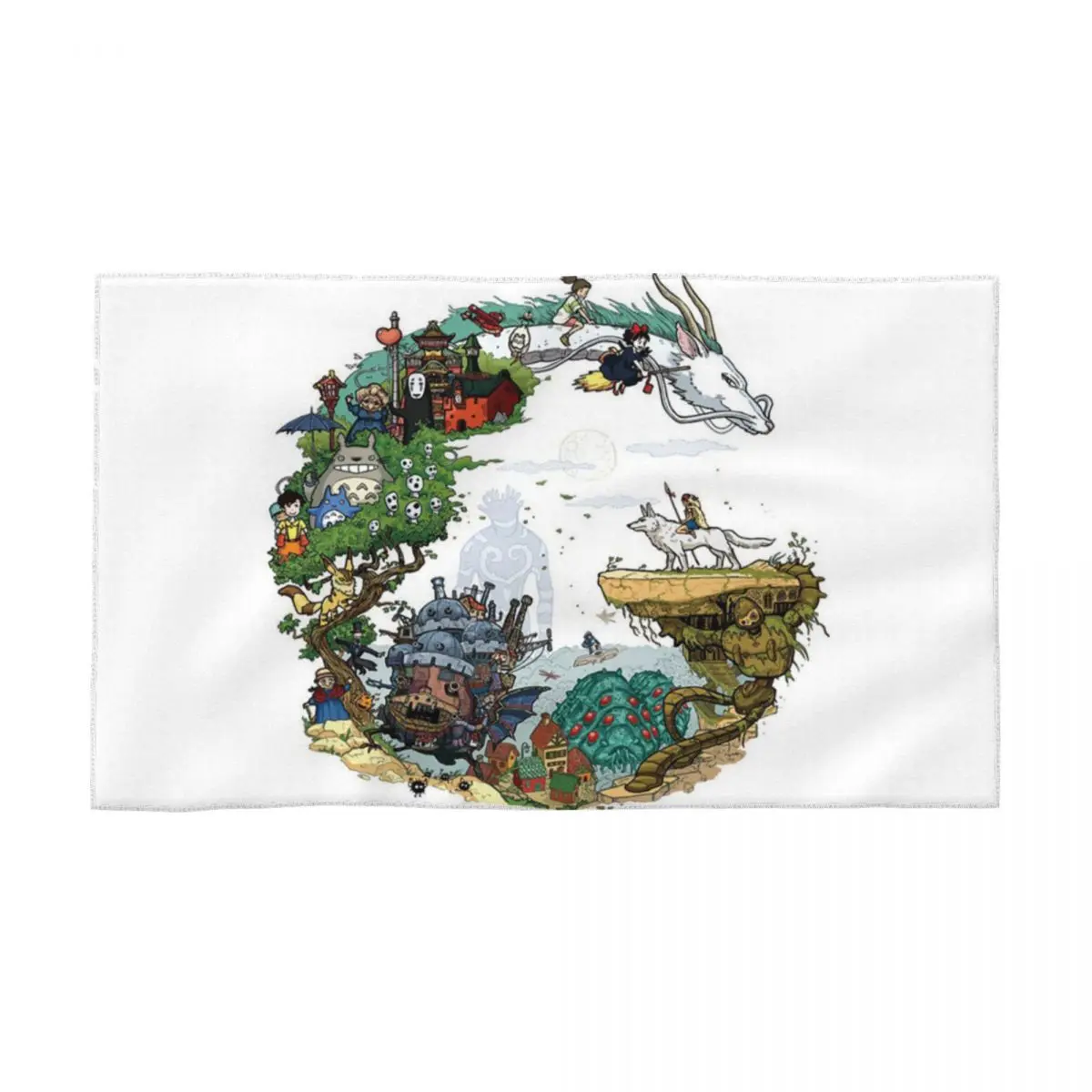 

Хлопковое полотенце с изображением дракона из аниме манги, Пляжное банное полотенце для бассейна Хаяо Миядзаки