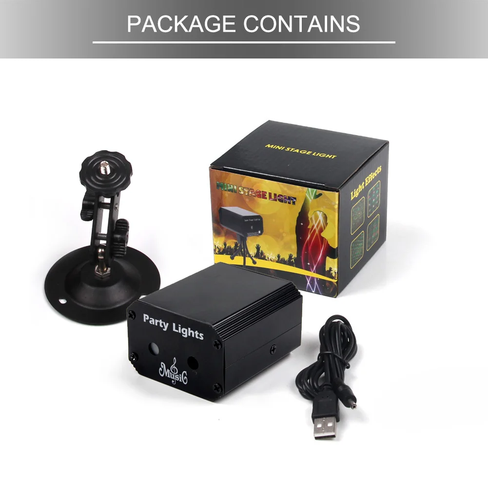 Мини-проектор с эффектом освещения лазерной подсветкой для DJ Professional KTV Панель USB