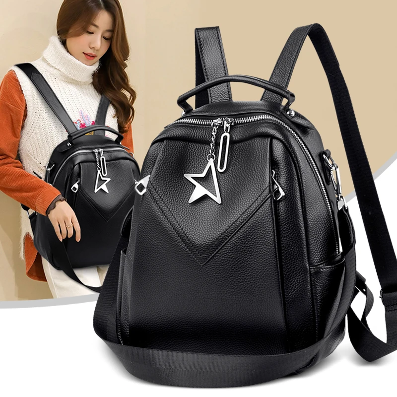

2022 Fashion Women Backpack Genuine Leather Backpacks Trend Chic School Bags Luxury Designer Shoulder Bag New Bookpack for Girls