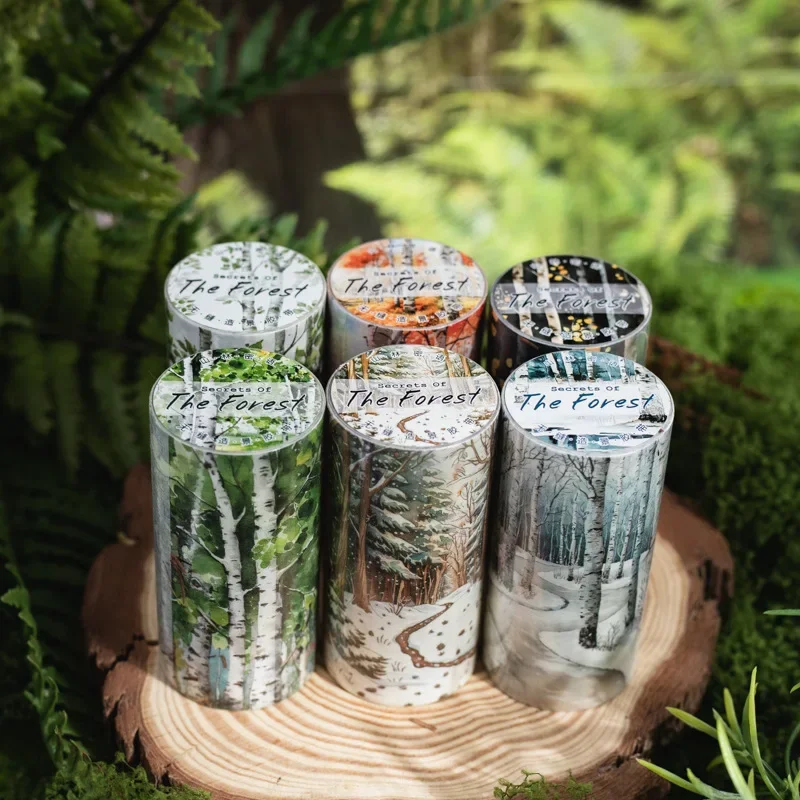 

Винтажная Клейкая Лента Forest Secret (80 Мм X 2 М) С Европейской Лесной Тематикой Для Скрапбукинга И Ведения Дневников